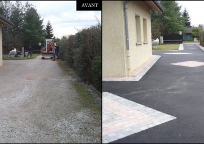 cour enrobé pavé saint denis les bourg cottet jardins paysagiste